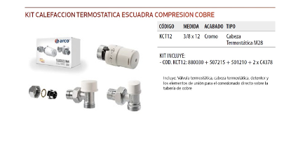 kit calefaccion valvulas