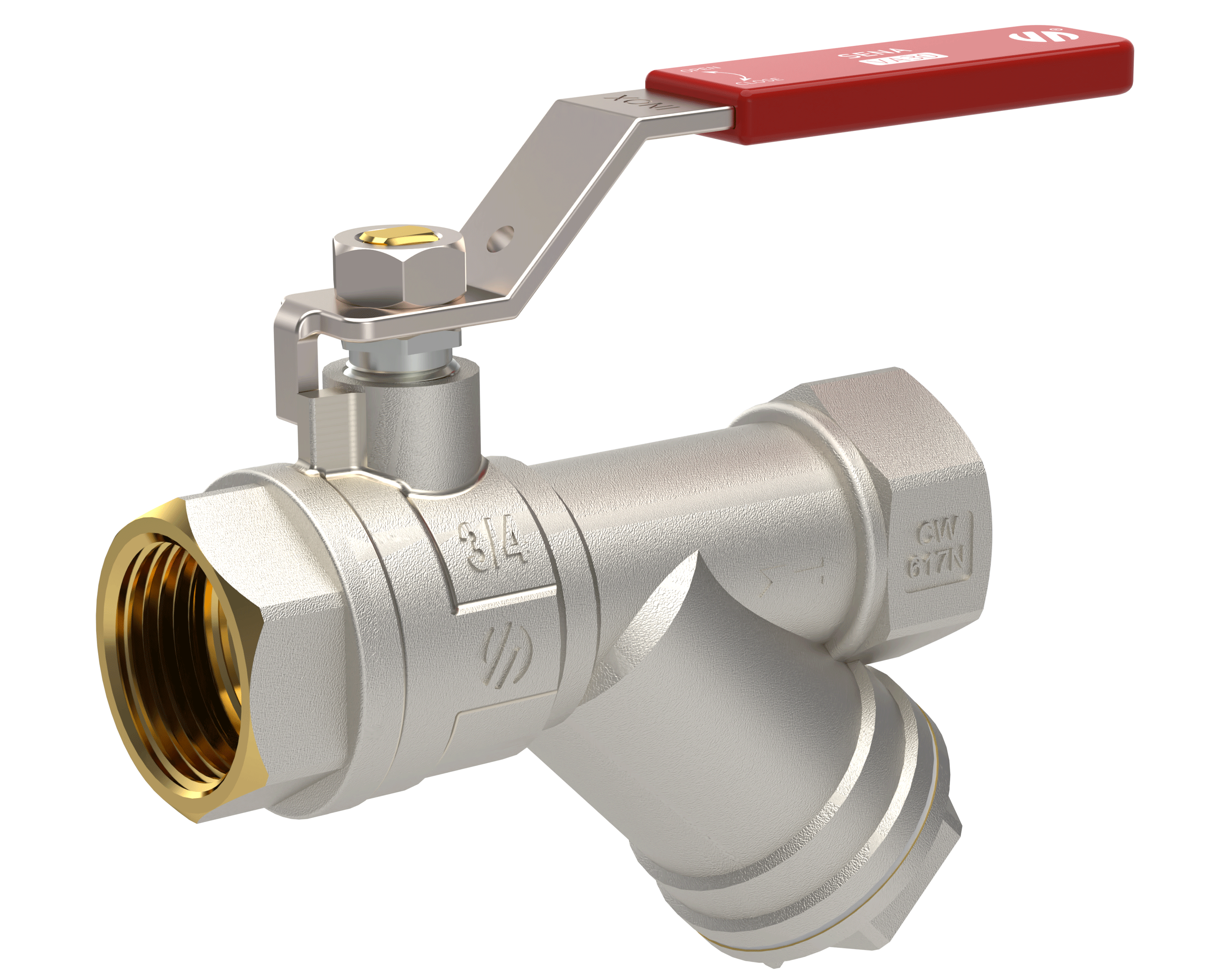 Zawór kulowy SENA Ni Free Inox z filtrem