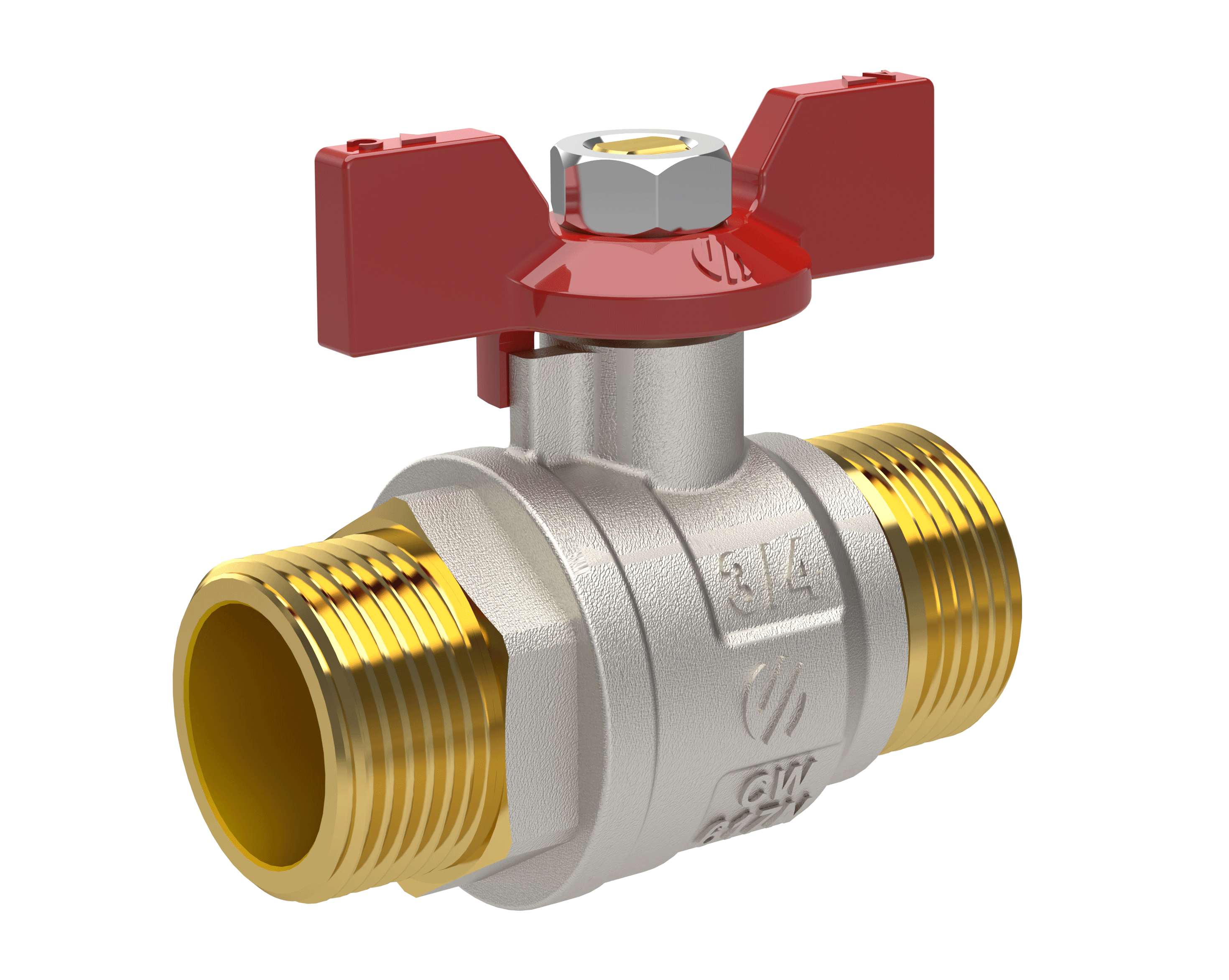 Zawór kulowy SENA Ni Free Inox z uchwytem motylkowym